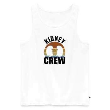 Nierentransplantation Cancer Disease Awareness - Männer Premium Bio Tank Top - Weiß - Vorne - Michal (187cm)