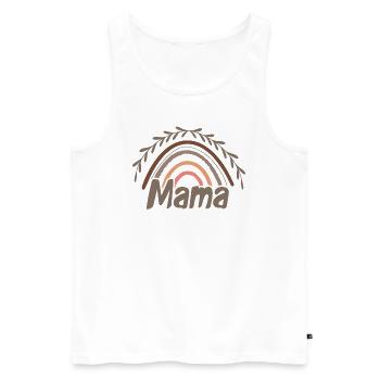Mama Pastell Regenbogen Liebe - Männer Premium Bio Tank Top - Weiß - Vorne - AI Model Male 178 light (178cm)