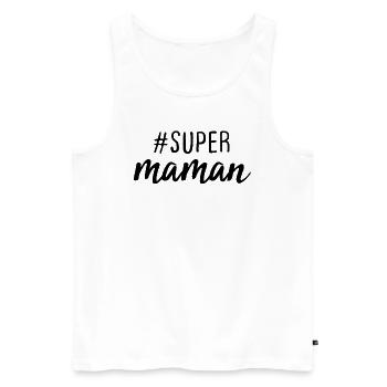Super Maman - Débardeur bio Premium Homme - blanc - Devant - Michal (187cm)
