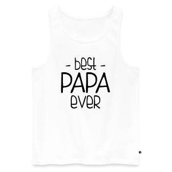Best Dad Ever - Men's Premium Organic Tank Top - white - Front - Michal (187cm)