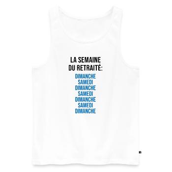 La Semaine du Retraité - Débardeur bio Premium Homme - blanc - Devant - Michal (187cm)