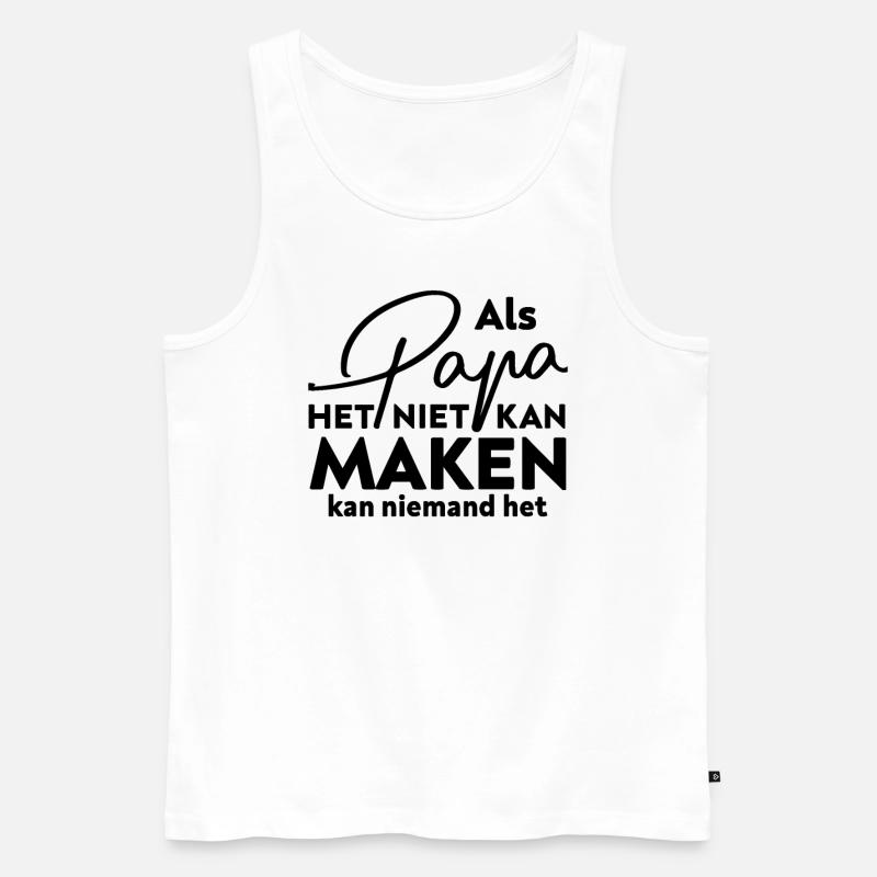 Grappig vaderschap - Männer Premium Bio Tank Top - Weiß