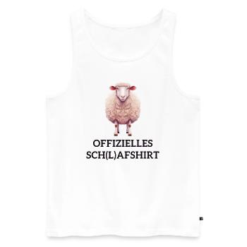Schlafschatz Schaf - Männer Premium Bio Tank Top - Weiß - Vorne - Michal (187cm)
