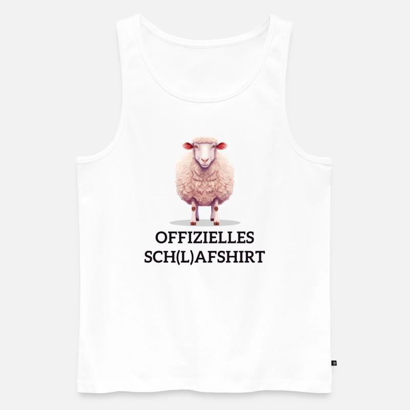 Schlafschatz Schaf - Männer Premium Bio Tank Top - Weiß