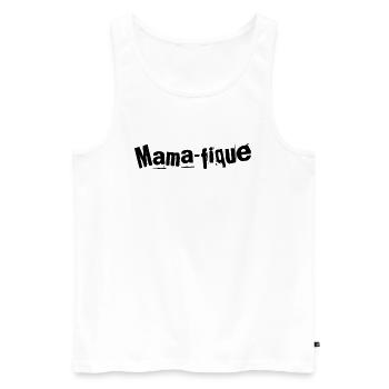 Mamafique Élégance Maternelle - Débardeur bio Premium Homme - blanc - Devant - Michal (187cm)