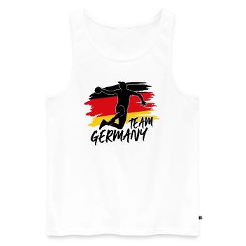 Allemagne Handball Emotion - Débardeur bio Premium Homme - blanc - Devant - Michal (187cm)
