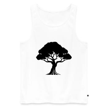 Tree Symbol Silhouette - Men's Premium Organic Tank Top - white - Front - Michal (187cm)