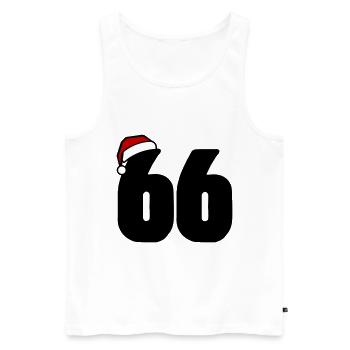 66 Numéro Noël - Débardeur bio Premium Homme - blanc - Devant - Michal (187cm)