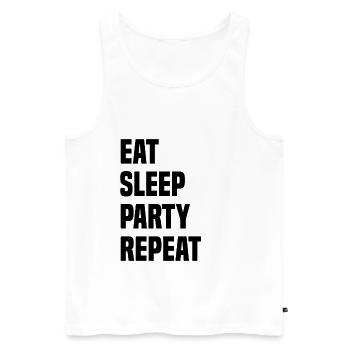 Manger Sleep Party Répéter - Débardeur bio Premium Homme - blanc - Devant - Michal (187cm)