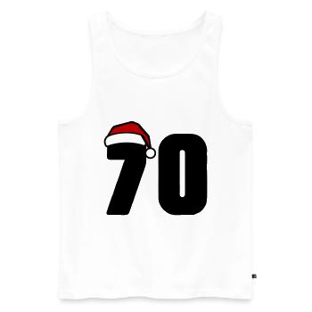70 Number Christmas - Men's Premium Organic Tank Top - white - Front - Michal (187cm)