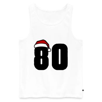 80 Numéro Noël - Débardeur bio Premium Homme - blanc - Devant - Michal (187cm)