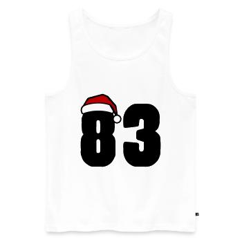 83 Numéro Noël - Débardeur bio Premium Homme - blanc - Devant - Michal (187cm)