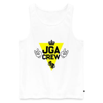 Junggesellenabschied Jga Crew Spruch - Männer Premium Bio Tank Top - Weiß - Vorne - AI Model Male 178 light (178cm)