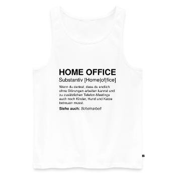 Home Office Definition Fun Büro Arbeiten Geschenk - Männer Premium Bio Tank Top - Weiß - Vorne - Michal (187cm)