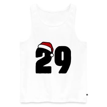 29 Zahl Weihnachten - Männer Premium Bio Tank Top - Weiß - Vorne - Michal (187cm)