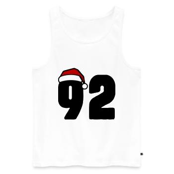 92 Number Christmas - Men's Premium Organic Tank Top - white - Front - AI Model Male 178 light (178cm)