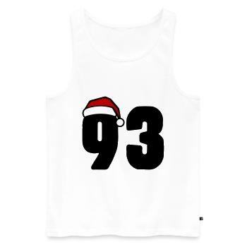 93 Numéro Noël - Débardeur bio Premium Homme - blanc - Devant - Michal (187cm)