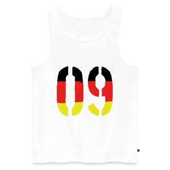 9 Number symbol Germany - Men's Premium Organic Tank Top - white - Front - Michal (187cm)