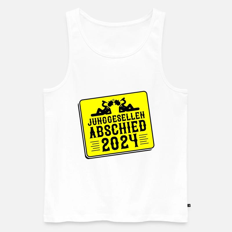 Junggesellen Abschied 2024 - Männer Premium Bio Tank Top - Weiß