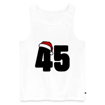 45 Numéro Noël - Débardeur bio Premium Homme - blanc - Devant - Michal (187cm)