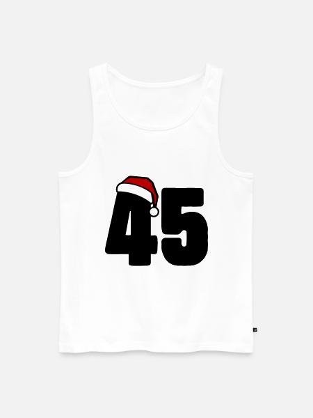 45 Numéro Noël - Débardeur bio Premium Homme - blanc