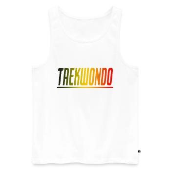 TAEKWONDO KARATE GESCHENK SPORT BELGIEN - Männer Premium Bio Tank Top - Weiß - Vorne - Michal (187cm)