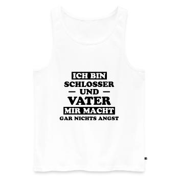 Schlosser Beruf Lustiger Spruch Schlosser Geschenk - Männer Premium Bio Tank Top - Weiß - Vorne - Michal (187cm)