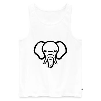 Elephant Animal Welfare - Men's Premium Organic Tank Top - white - Front - AI Model Male 178 light (178cm)