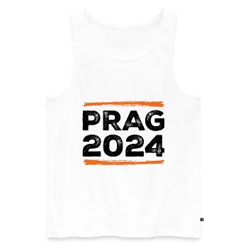 Devis Prague 2024 - Débardeur bio Premium Homme - blanc - Devant - Michal (187cm)