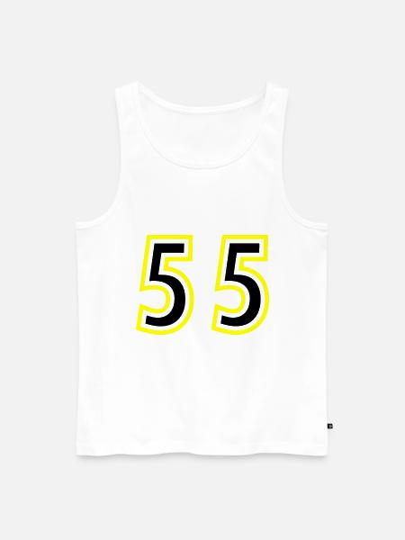 55 Number College - Men's Premium Organic Tank Top - white