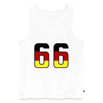 66 Symbole numérique Allemagne - Débardeur bio Premium Homme - blanc - Devant - Michal (187cm)
