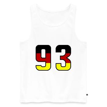 93 Symbole numérique Allemagne - Débardeur bio Premium Homme - blanc - Devant - Michal (187cm)