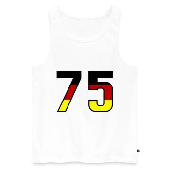 Symbole de numéro 75 Allemagne - Débardeur bio Premium Homme - blanc - Devant - Michal (187cm)