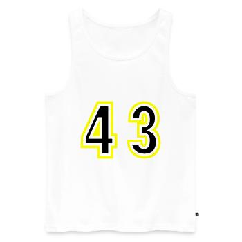 43 Number College - Men's Premium Organic Tank Top - white - Front - Michal (187cm)