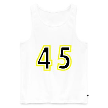 45 Number College - Men's Premium Organic Tank Top - white - Front - Michal (187cm)