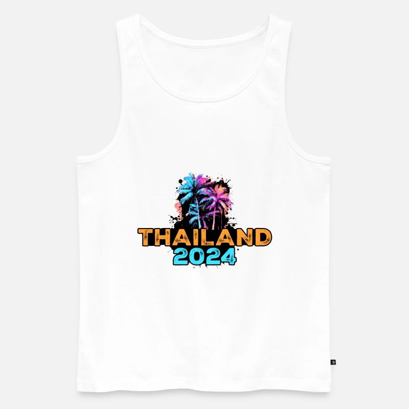 Thailand 2024 Reise - Männer Premium Bio Tank Top - Weiß
