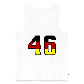 46 Symbole numérique Allemagne - Débardeur bio Premium Homme - blanc - Devant - Michal (187cm)