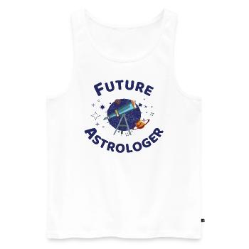 Future Astrologer - Men's Premium Organic Tank Top - white - Front - AI Model Male 178 light (178cm)