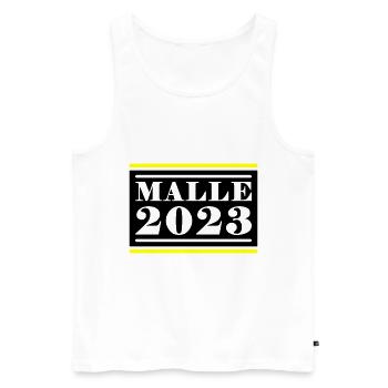 Malle 2023 - Débardeur bio Premium Homme - blanc - Devant - Michal (187cm)