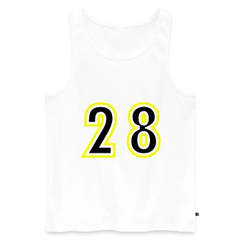 29 Number College - Men's Premium Organic Tank Top - white - Front - Michal (187cm)