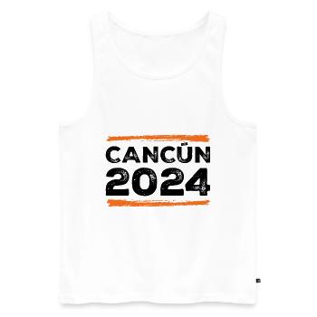 Cancun 2024 Saying - Men's Premium Organic Tank Top - white - Front - Michal (187cm)