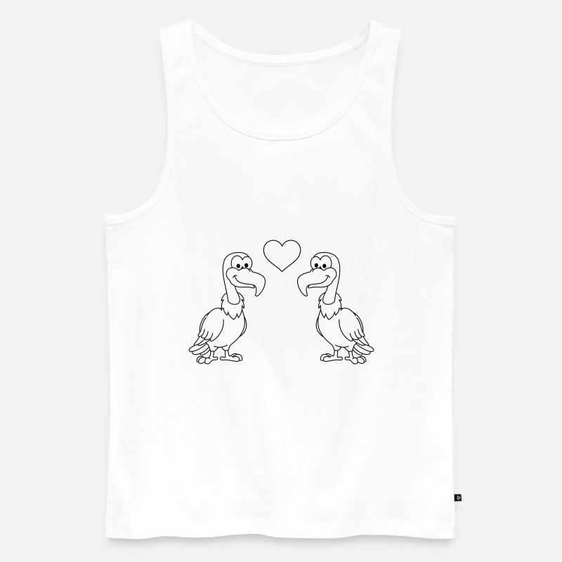 Geier Comic Paar liebe - Männer Premium Bio Tank Top - Weiß