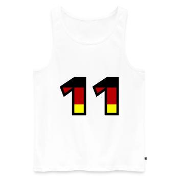 Maillot Allemagne numéro 11 - Débardeur bio Premium Homme - blanc - Devant - Michal (187cm)