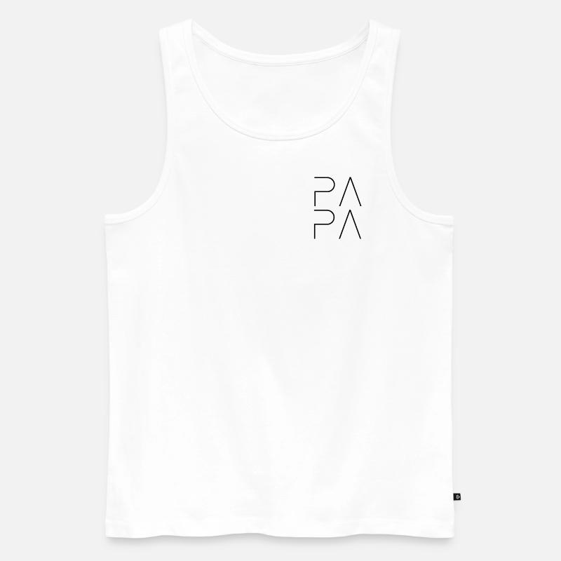 PAPA Logo - Männer Premium Bio Tank Top - Weiß