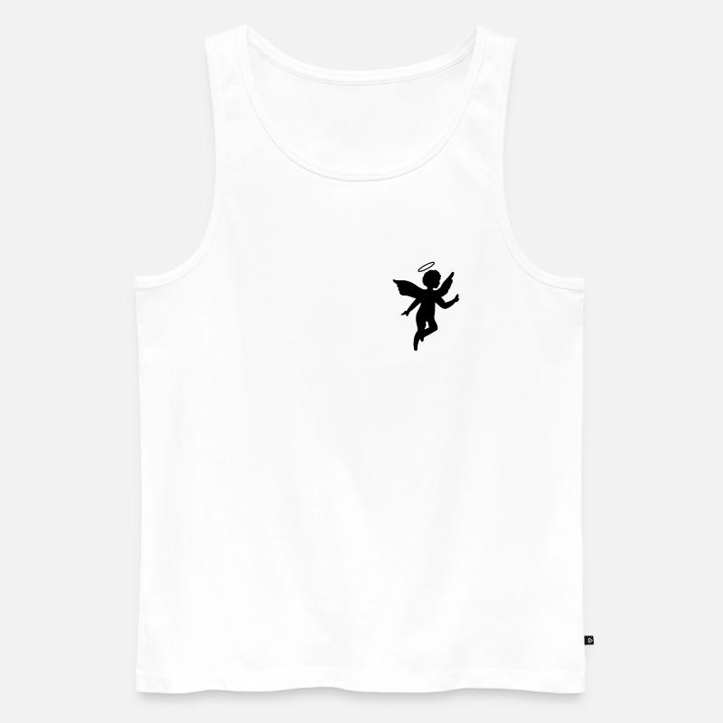 Engelchen zum Schutz - Männer Premium Bio Tank Top - Weiß