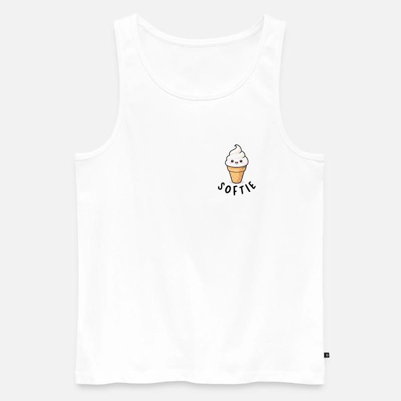 Softie Softeis Lover Eiscreme Icon Geschenk - Men's Premium Organic Tank Top - white