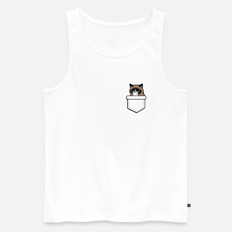 grumpy  - Männer Premium Bio Tank Top - Weiß