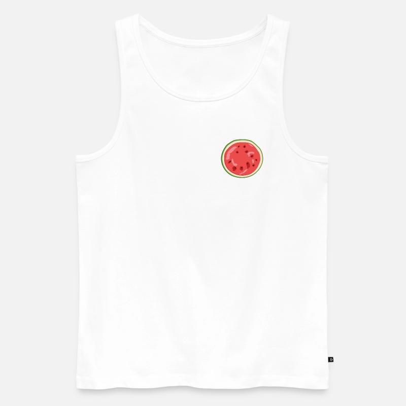 Früchtchen - Wassermelone - Männer Premium Bio Tank Top - Weiß
