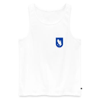 Handschuhsheim Wappen Hendesse - Männer Premium Bio Tank Top - Weiß - Vorne - AI Model Male 178 light (178cm)
