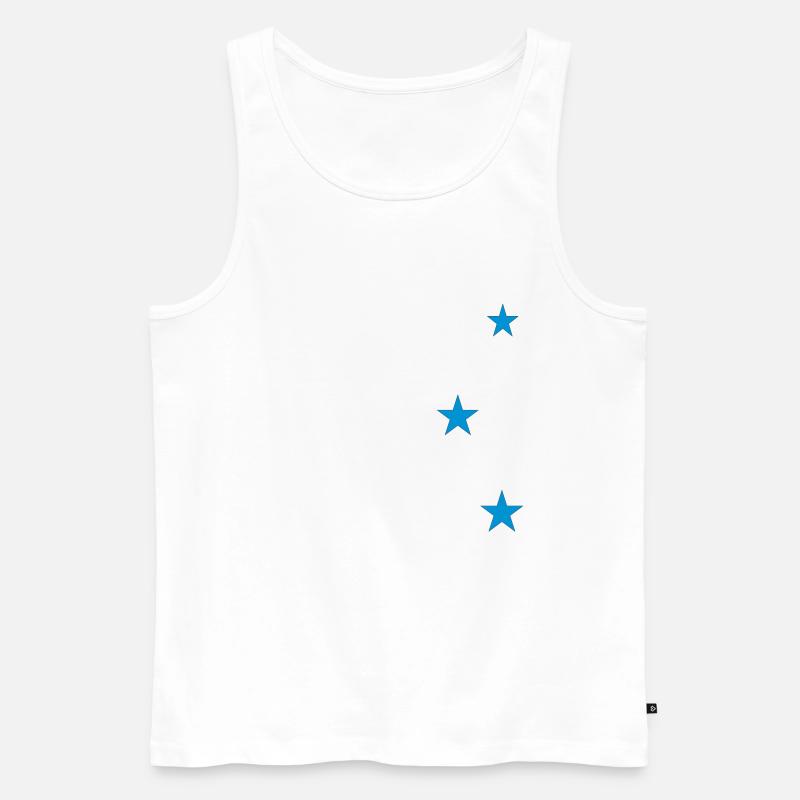 Sterne - Männer Premium Bio Tank Top - Weiß